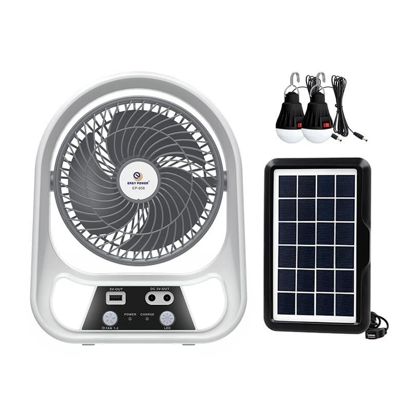 Solar Fan With Light Bulb – EP-608